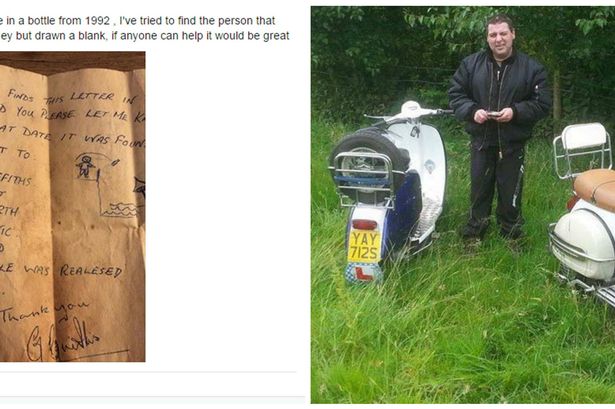 Gwynedd message in a bottle man FOUND after Facebook post goes viral