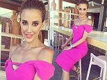 Rebecca Judd is pretty in pink while filming for travel show Postcards