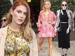 Ashley James, Kimberley Garner and Rosie Fortescue attend first LFW show