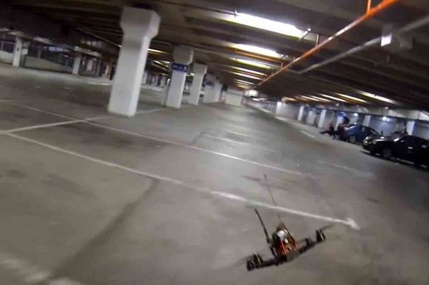 Watch hair-raising high-speed drone racing INSIDE Rhyl underground car park