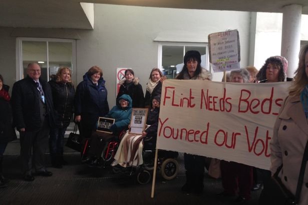Flint hospital campaigners in Labour conference protest