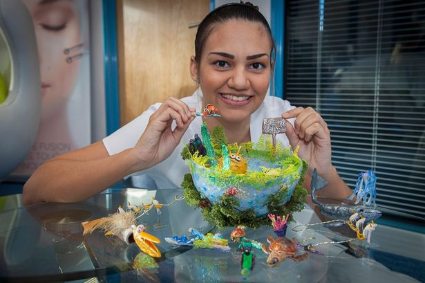 Conwy nail artist makes a splash with micro-version of Great Barrier Reef