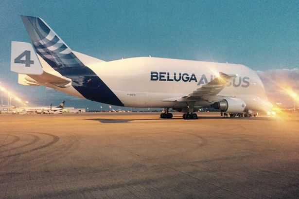 Beluga diverted from Broughton to Liverpool airport after flap emergency