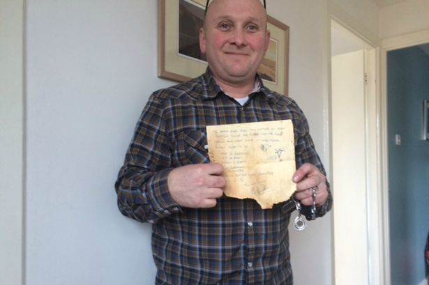 Writer of Gwynedd message in a bottle to meet man who found it…24 years after it was thrown into the sea