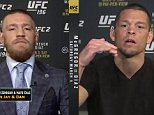 Conor McGregor and Nate Diaz trade insults during explosive TV interview, as Irish fighter promises: 'I bounce heads off the canvas every time… I'll bury him' 