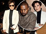 Kris Jenner and Kanye West attend Givenchy at Paris Fashion Week