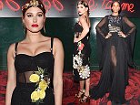 Hailry Baldwin and Kelly Rowland step out in competitive see-through outfits as they lead celebs at Paris Fashion Week's Dolce & Gabbana show