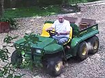 Caught on CCTV: 'Grass' Goldfinger pottering around in garden of his country mansion just minutes before hitman shot him dead 'over links to Hatton Gardon heist' 