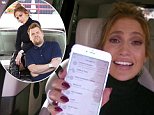 Jennifer Lopez mortified as James Corden texts Leonardo DiCaprio during Carpool Karaoke