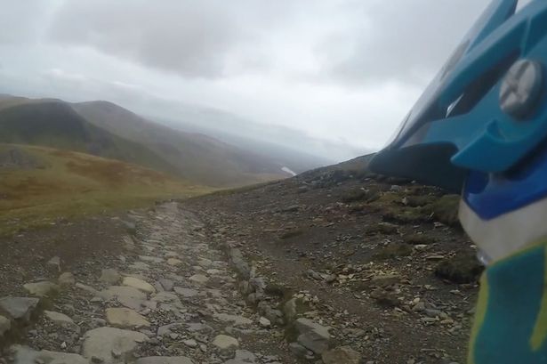 Mountain biking down Snowdon captured on GoPro