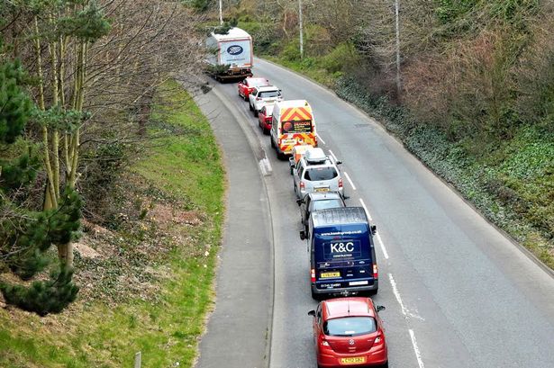 Colwyn Bay gridlocked after A55 chemical spill
