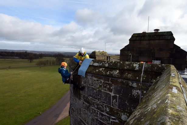 Adventurers abseil down Chirk Castle to showcase what North Wales has to offer