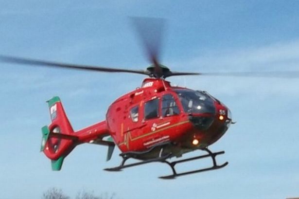 Air ambulance called to south Gwynedd after crash closes A487