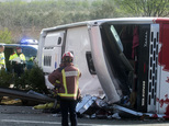 Coach crash in spain feared to have injured uk and irish students as 13 killed
