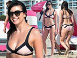 Daisy Lowe looks scorching in a pale pink cutaway bikini as she flaunts her Strictly weight loss on Miami beach