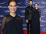 Pregnant Natalie Portman has date night with Benjamin Millepied at Palm Springs Film Festival