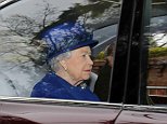 Hooray for Her Majesty! Queen wins battle over heavy cold to attend church a MONTH after she was last seen in public 