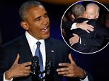Barack Obama pays tribute to his 'brother' Joe Biden in emotional farewell speech