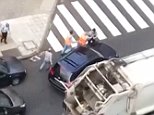 Spanish binmen to be disciplined after they jumped out of their dustcart to fight two people