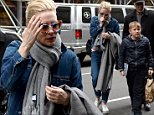 Cate Blanchett arrives at Broadway with son Ignatius