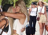 Tiffany Scanlon kisses Megan Marx as she arrives in Bali