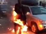 Man turns into a human fireball in New York City
