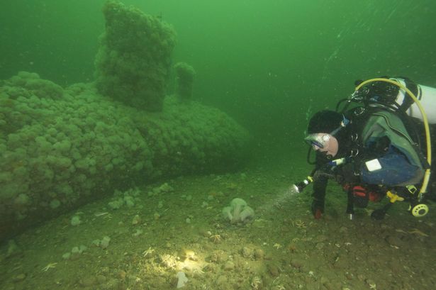 See ghostly underwater footage of world's first steam powered submarine lying in waters off Rhyl