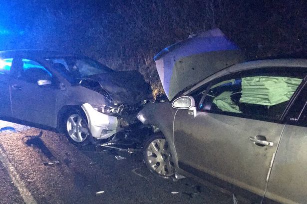 Head-on Anglesey crash sees four people taken to hospital