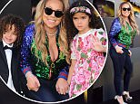 Mariah Carey attends premiere with Moroccan and Monroe