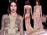 Kendall Jenner bares pert derriere in see-through gown