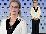 Meryl Streep dons a fancy white coat at Human Rights event