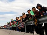 Mexicans form 'human wall' at border in Trump protest