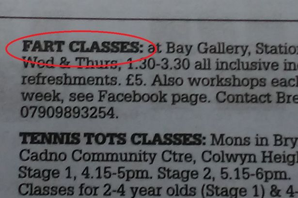 Advert for Colwyn Bay 'Fart Classes' goes viral
