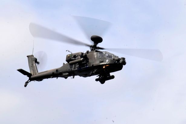 See Apache helicopters in North Wales skies