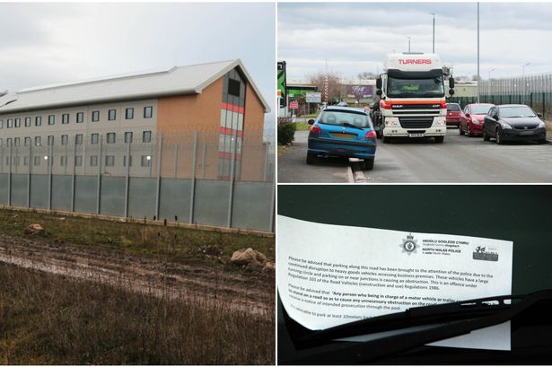 Police issue fine threat to drivers blocking Wrexham prison access