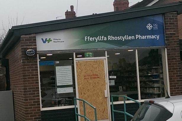 Wrexham car arson could be linked to pharmacy raid