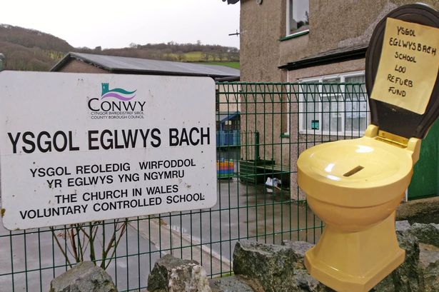 Fury as Conwy school forced to seek charity hand-outs…to fix its loos