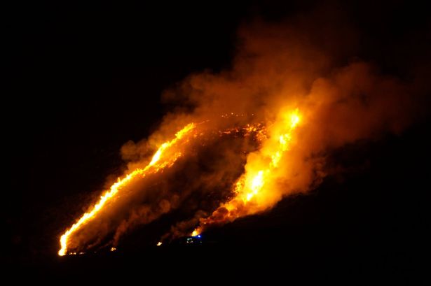 Firefighters battling huge Llangollen heather blaze