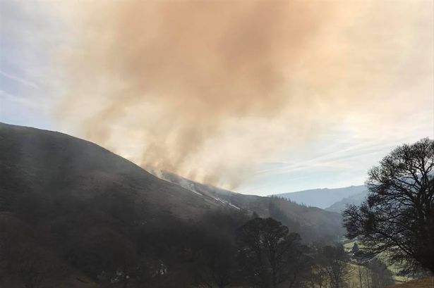 Firefighters sent back to Llangollen gorse fire after it re-ignites
