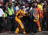 Brawl breaks out at NASCAR between Busch and Logano