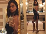 Shanina Shaik flaunts her pert posterior in a TINY dress