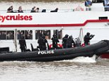 Terror drill on the Thames: Armed police in drill