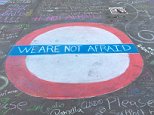 Londoners chalk peace messages after terror attack