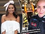 Olympia Valance takes a spin in a F1 car