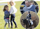 Princess Anne watches Zara at the Gatcombe Horse Trials