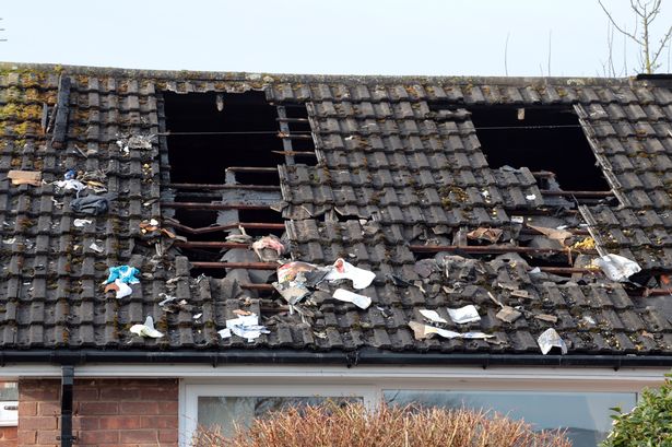 Images show Flintshire bungalow gutted by fire
