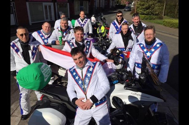 Evel Knievel's daughter tells charity riders who dress as stunt man 'my dad would be proud'