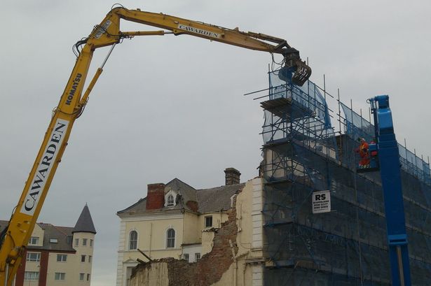 Tudno Castle Hotel demolition underway in Llandudno