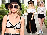 Lottie Moss flaunts her cleavage at Coachella