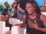 Simone Biles gets scared on Ellen by DWTS' Sasha Farber